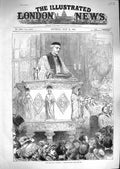 Original Old Antique Print 1881 Funeral Dean Stanley Henry Chapel Westminster