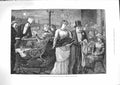Original Old Antique Print 1881 Midsummer Night Terrace House Commons London