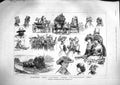 Original Old Antique Print 1881 Sandown Park Racesw Betting-Ring Carriage Folk