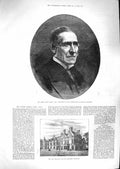 Original Old Antique Print 1881 James Paget Medical Hospital Children Brighton