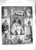 Old Antique Print 1881 Algeria Africa Arabian Shepherd Kabyles Minstrel 19th