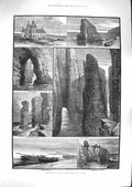 Old Antique Print 1881 Scotland John O' Groats Hotel Buchollie Duncansby 19th
