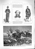 Original Old Antique Print 1881 Edinburgh Macdonald Dundee Siers Volunteers