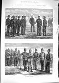 Original Old Antique Print 1881 Edinburgh Rifle Volunteers Lanark Ayrshire Sier