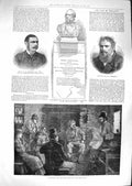Old Antique Print 1881 Irish Land Act Christie Trelawny George Cruikshank 19th