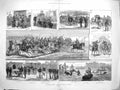 Old Antique Print 1881 Hungarian Hussars Horses Austrian Military Life 19th