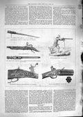 Original Old Antique Print 1881 Wheel-Lock Musket Nock'S Arquebusier Victorian