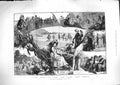 Original Old Antique Print 1881 Scarborough Sands Esplanade Seaside Ball-Room
