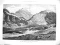 Original Old Antique Print 1881 Great Landslip Elm Canton Glarus Swit Victorian