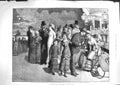 Original Old Antique Print 1881 Evening Spa Scarborough England Fine Art 19th