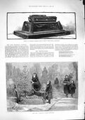 Old Antique Print 1881 President Garfield Capitol Washington Saxon Grave 19th