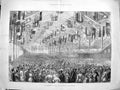 Original Old Antique Print 1881 Mr Gladstone Leeds Cloth-Hall Middlesborough
