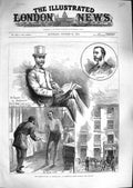 Original Old Antique Print 1881 Arrest Parnell Morrison'S Hotel Dublin 19th