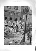 Antique Old Print *3303 1881 Irish Land League Agitation Scots Greys Limerick
