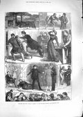 Original Old Antique Print 1881 Scene Lights O' London Princess Theatre Actors