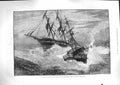 Original Old Antique Print 1881 Channel Tug Rescue Distressed Vessel Shi 19th