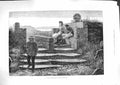 Original Old Antique Print 1881 Cornish Churchyard St. Levan Land'S End F 19th