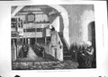 Old Antique Print 1881 Preaching Norway Church Rosendal Hardanger-Fjord 19th