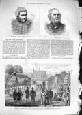 Original Old Antique Print 1881 British Navy Madagascar Wilson Justice Lindley