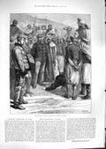 Original Old Antique Print 1881 French Army Tunis Military Sentence Death War