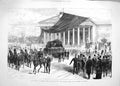 Old Antique Print 1883 Funeral Gambetta Chaise Cemetery Palais Bourbon 0 19th