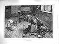 Original Old Antique Print 1883 Sanctuary Puppy Dogs Animals Pets Dadd Fine Art