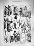Original Old Antique Print 1883 Royal Victoria Coffee Hall Waterloo Road London