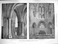 Original Old Antique Print 1883 Christchurch Cathedral Dublin Lady Chapel Aisle