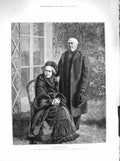 Original Old Antique Print 1883 Portrait Mr And Mrs Gladstone Fine Art 19th