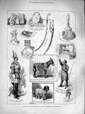 Original Old Antique Print 1883 Egyptian War Fund Humphrey'S Hall Knightsbridge