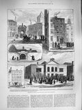 Old Antique Print 1883 Dublin Murder Conspiracy Fenians Carey Lady Teazle 19th