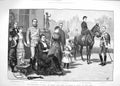 Old Antique Print 1883 Silver Wedding Berlin Princess Meiningen William 19th