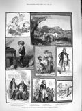 Original Old Antique Print 1883 Art Works Browne Liverpool Cuttle Venus Adonis