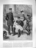 Old Antique Print 1883 Silver Wedding Berlin House Hohenzollern Germany 19th