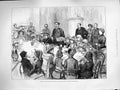 Original Old Antique Print 1883 Treat Children Pantomime Drury Lane Theatre
