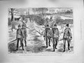 Original Old Antique Print 1883 Easter Volunteer Review Brighton Advance Guard