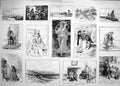 Old Antique Print 1883 Institute Painters Water Colours Landscape People 19th