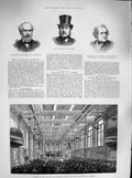 Antique Old Print *3359 1883 Concert Piccadilly Art Galleries Batthyany Scott