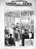 Original Old Antique Print 1883 Prince Wales Memorial Stone Indian Oxford 19th