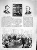 Old Antique Print 1883 Prince Wales Royal College Music Hatton Freemasons 19th