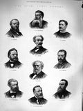 Original Old Antique Print 1883 French Painters Cabanel Gerome Baudry Breton