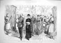 Original Old Antique Print 1883 International Fisheries Exhibition Procession