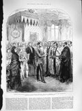 Original Old Antique Print 1883 Church Scotland Earl Aberdeen Holyrood Palace