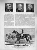 Old Antique Print 1883 Blaise Horse Derby Farr Lord Rokeby John M'Neill 19th