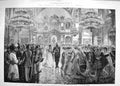 Antique Old Print 1883 Emperor Russia Coronation Alexander Nevsky Kremlin 19th