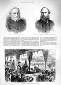 Old Antique Print 1883 Edward Sabine Spottiswoode Prince Wales Winchester 19th