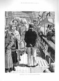 Old Antique Print 1883 Cholera Egypt Quarantine Examination Brindisi Ship 19th