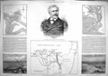 Original Old Antique Print 1883 Ferdinand Lesseps Suez Canal Pelusium Harbo 19th