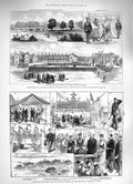 Old Antique Print 1883 Homes Boy Swanley Prince Wales Royal Scots Lothian 19th