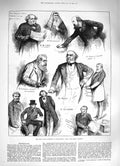 Old Antique Print 1883 Suez Canal Question Parliament Commons Chancellor 19th